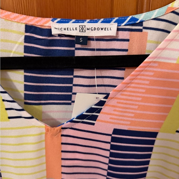 Colorful Striped Ruffle Sleeve Blouse - Picture 2 of 3